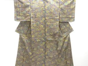 アンティーク　蔦の実模様本場大島紬着物（染）